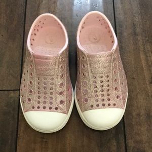 milk pink native shoes
